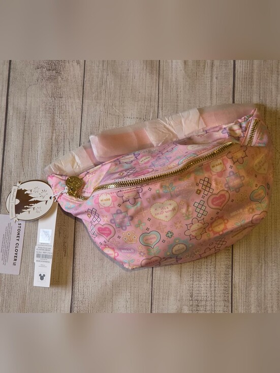 Stoney Clover Lane Handbags - Stoney Clover Lane Disney Parks Small World Pink Floral Patterned Belt Bag